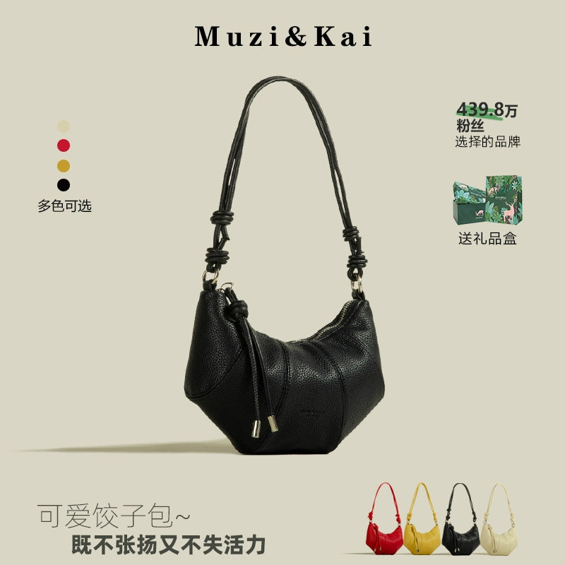 MuziKai Túi Xách Nữ Phong Cách Túi Sừng Bò, Mẫu Mới 2025 Mùa Hè, Túi Xách Nhỏ Độc Đáo, Cao Cấp, Túi Đeo Chéo Kiểu Croissant