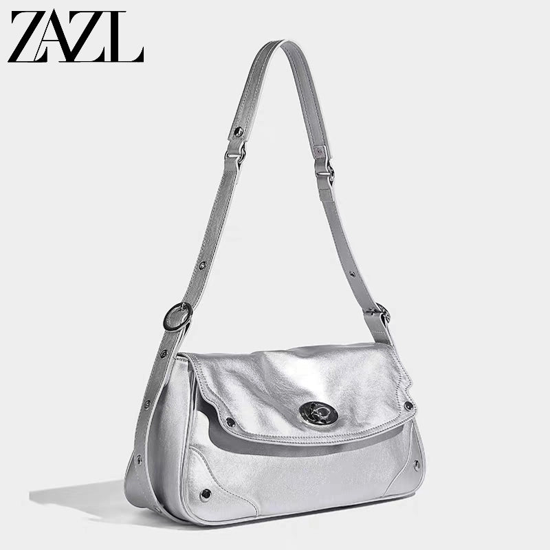 ZAZL - Túi Xách Nữ Thiết Kế Nhỏ, Mẫu Mới 2025, Túi Xách Phong Cách Cao Cấp, Túi Đeo Chéo Một Bên, Túi Đeo Vai Công Sở, Phong Cách Nhẹ Nhàng, Sang Trọng
